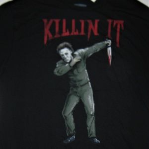 Changes Shirts - Halloween Mike Myers Killin' It Black T-Shirt 2XL Changes Shirts - Halloween Mike Myers Killin' It Black T-Shirt 2XL